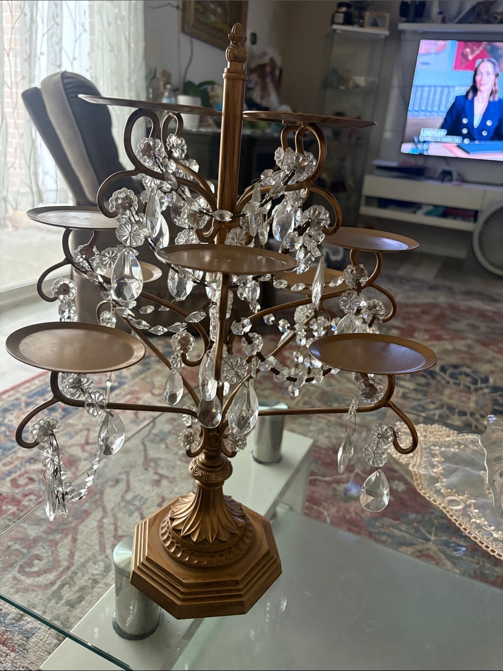 Opulent Treasures Chandelier Cupcake Tiered Stand